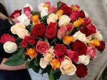 Bouquet de roses multicolores - Boutique Vergez Tarnos